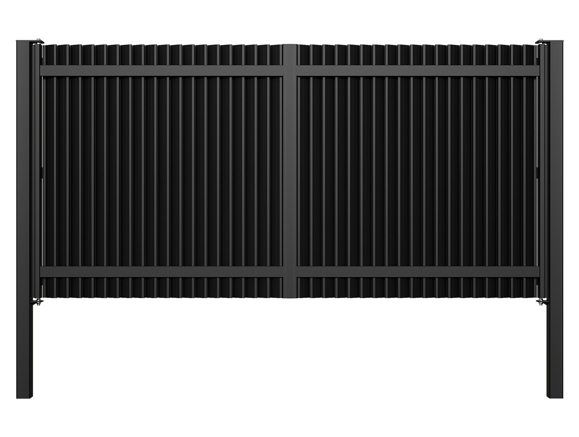 Vertical Louvered Swing Gates