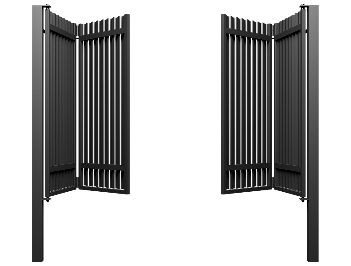 CUSTOM Vertical Louvered Bi-Folding Gates