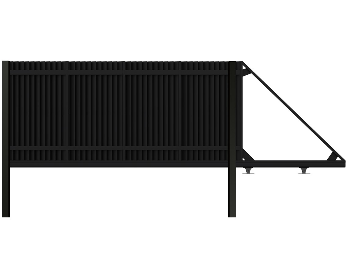 Vertical Louvered Cantilever Gates