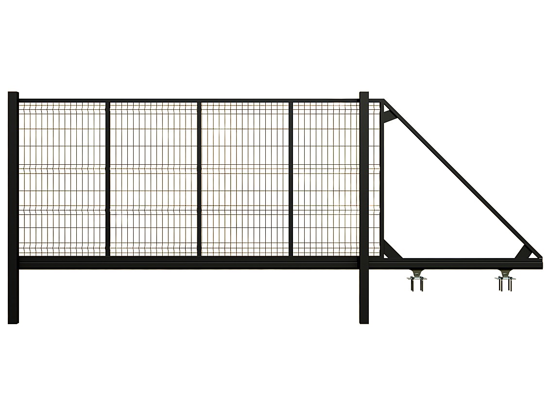 Welded Wire Cantilever Gates - Custom Welded Wire Cantilever Gate