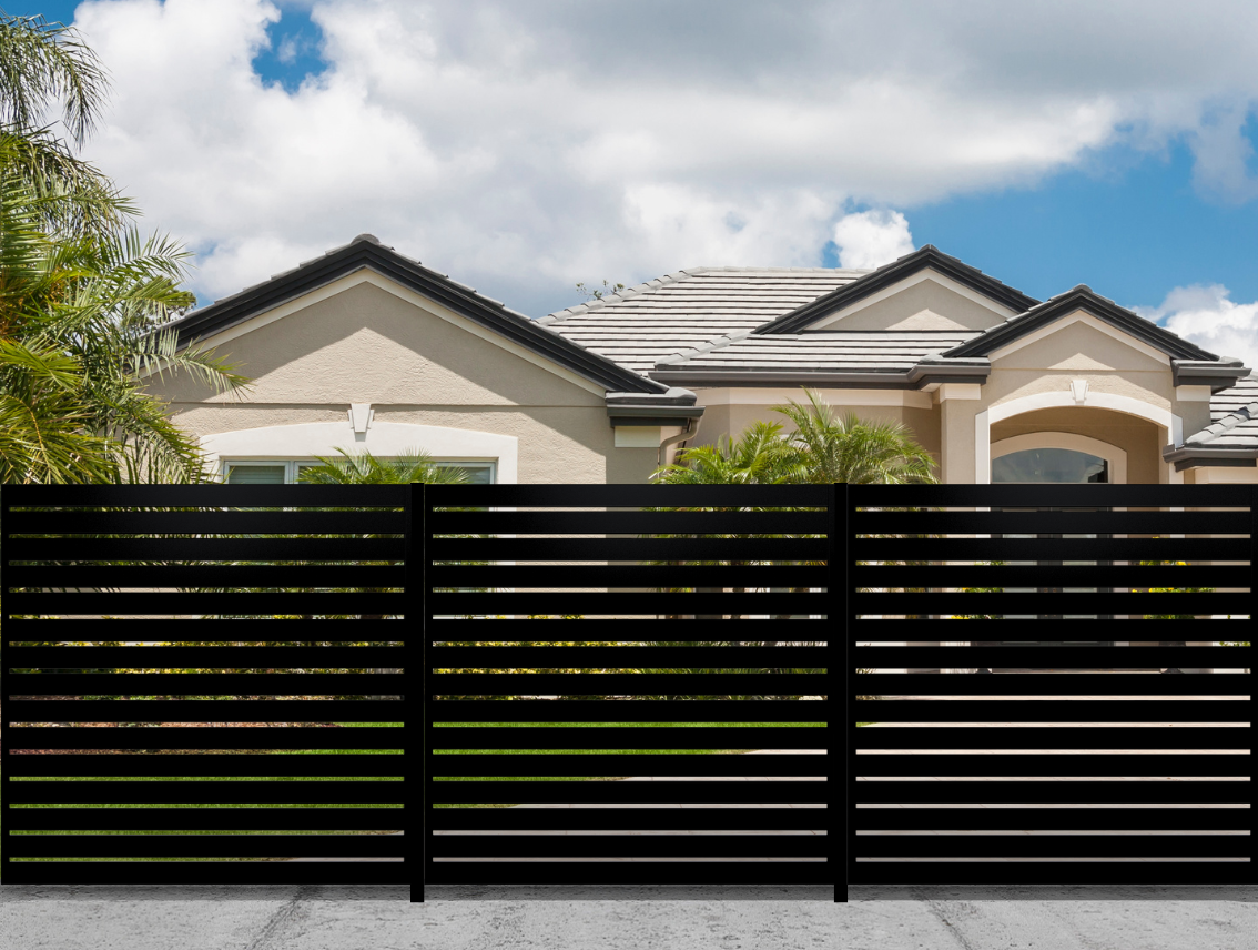 Aluminum Horizontal Slat 100 mm Fence