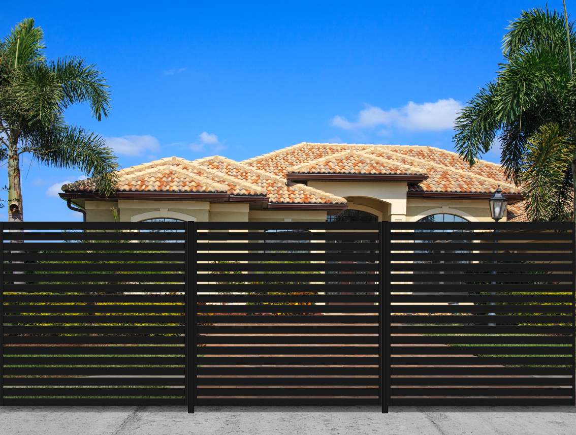 Aluminum Horizontal Slat 80 mm Fence