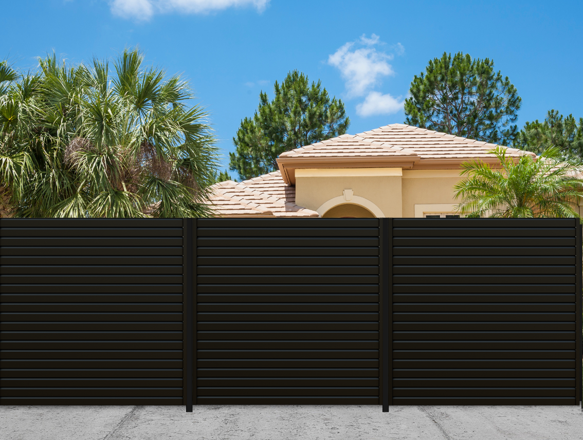Aluminum Louvered Privacy Fence
