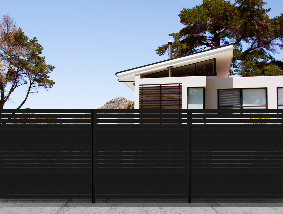 Aluminum Horizontal Slat MIX Fence