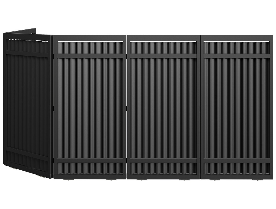 CUSTOM Vertical Louvered Sectional Sliding Gates - Custom Vertical Louvered Sectional Sliding Gates