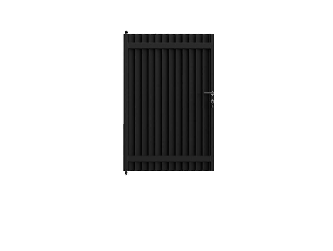 Vertical Louvered Pedestrian Gates without Posts