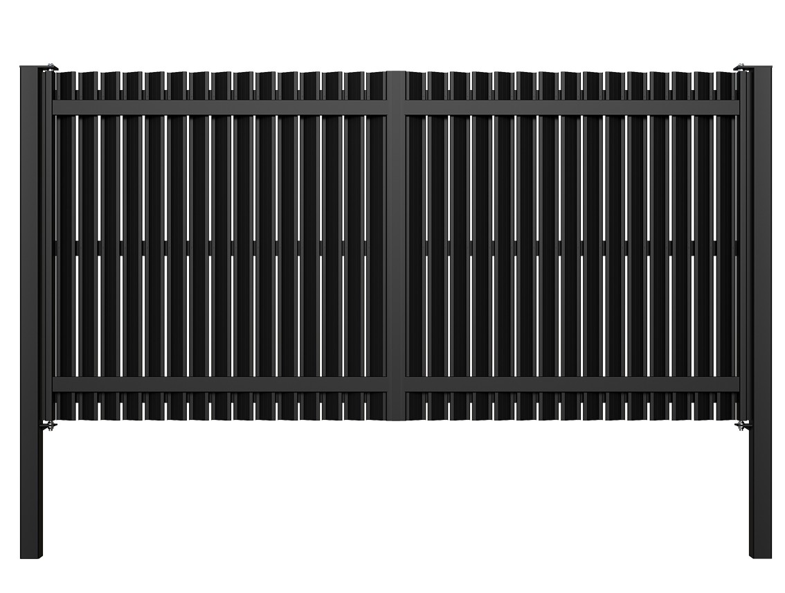 Custom Vertical Louvered Swing Gates