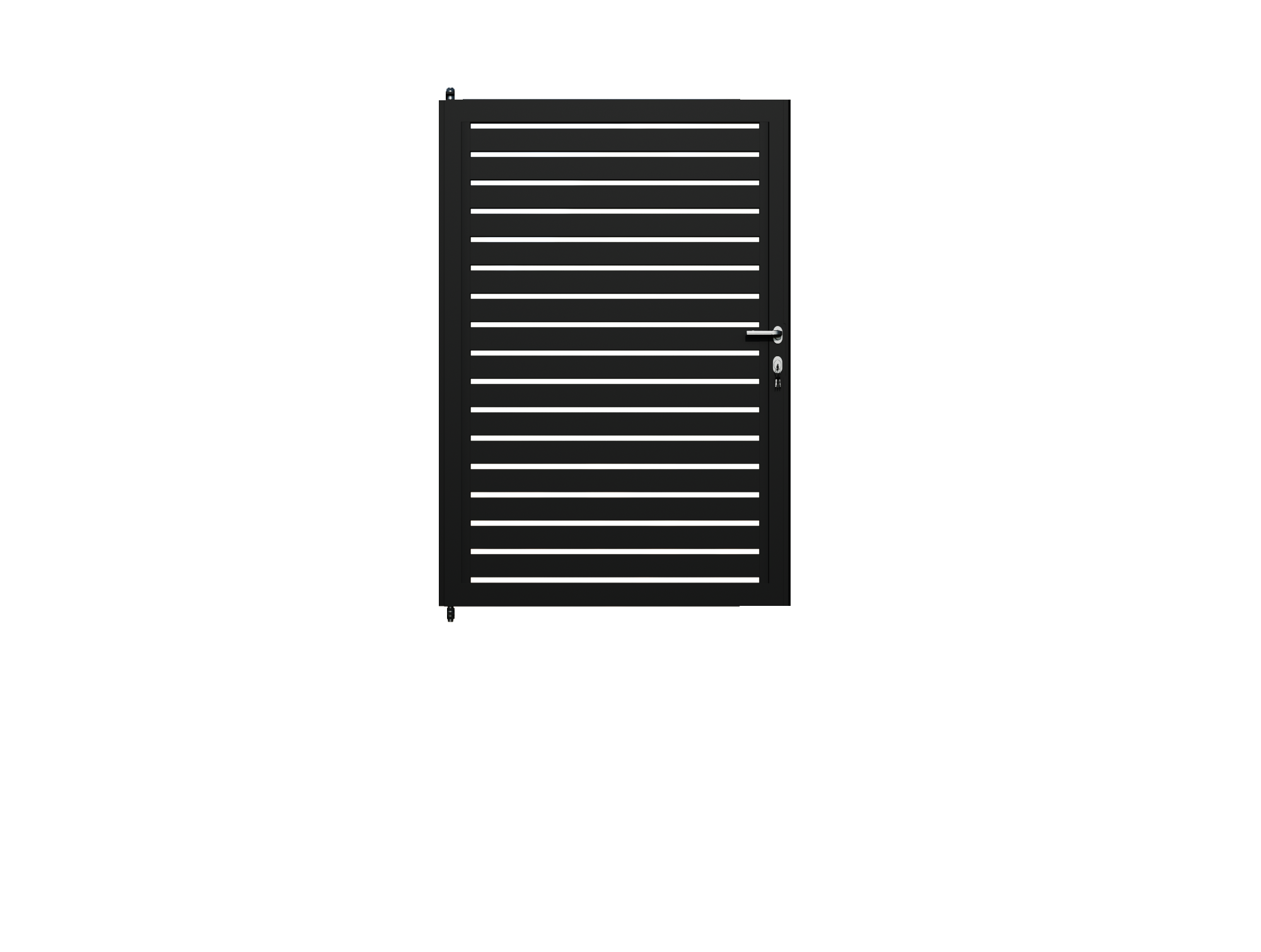 Horizontal Slat Pedestrian Gates without Posts