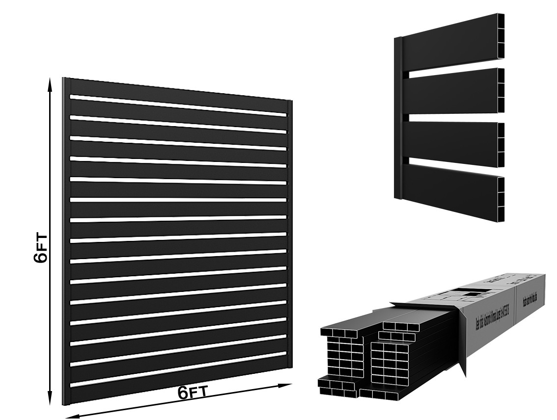 Aluminum Horizontal Slat 100 mm Fence - Horizontal Slat 100mm Fence