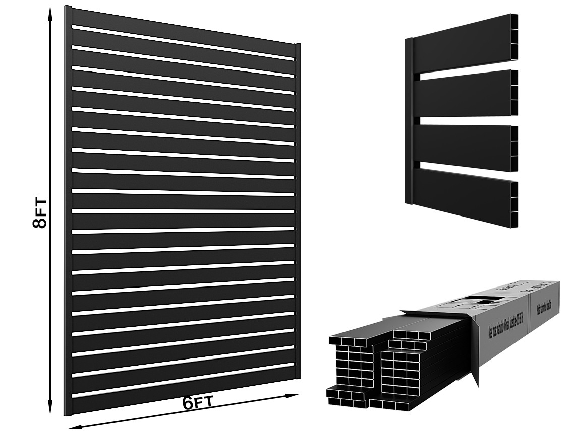 Aluminum Horizontal Slat 100 mm Fence - Horizontal Slat 100mm Fence