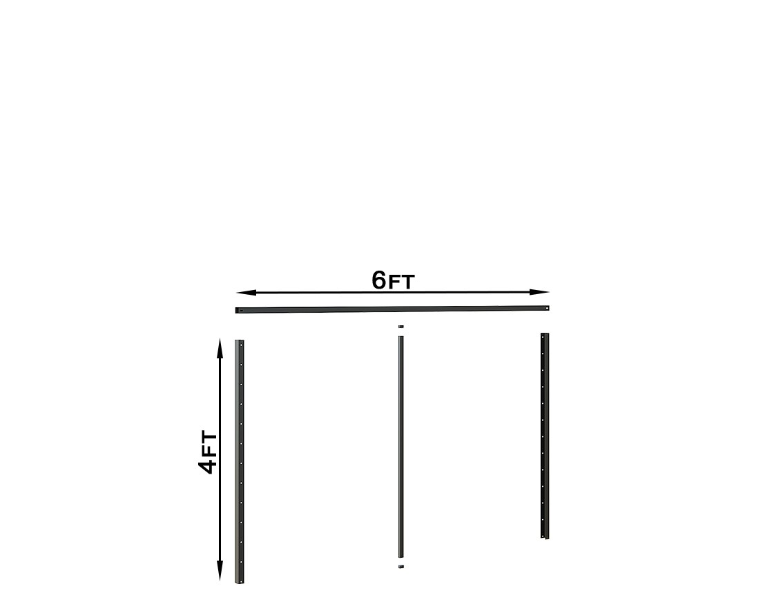 Louvered Fence Frames Black
