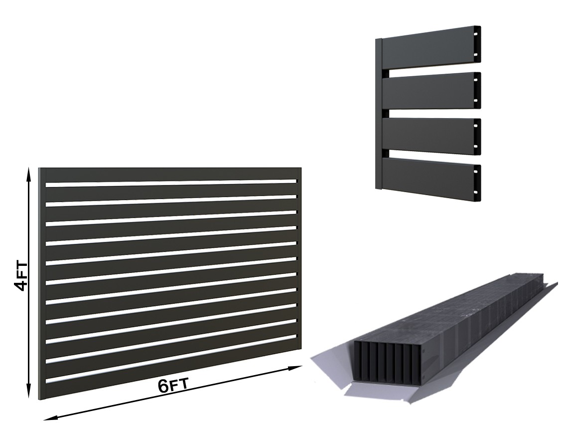 Horizontal Slat Fence