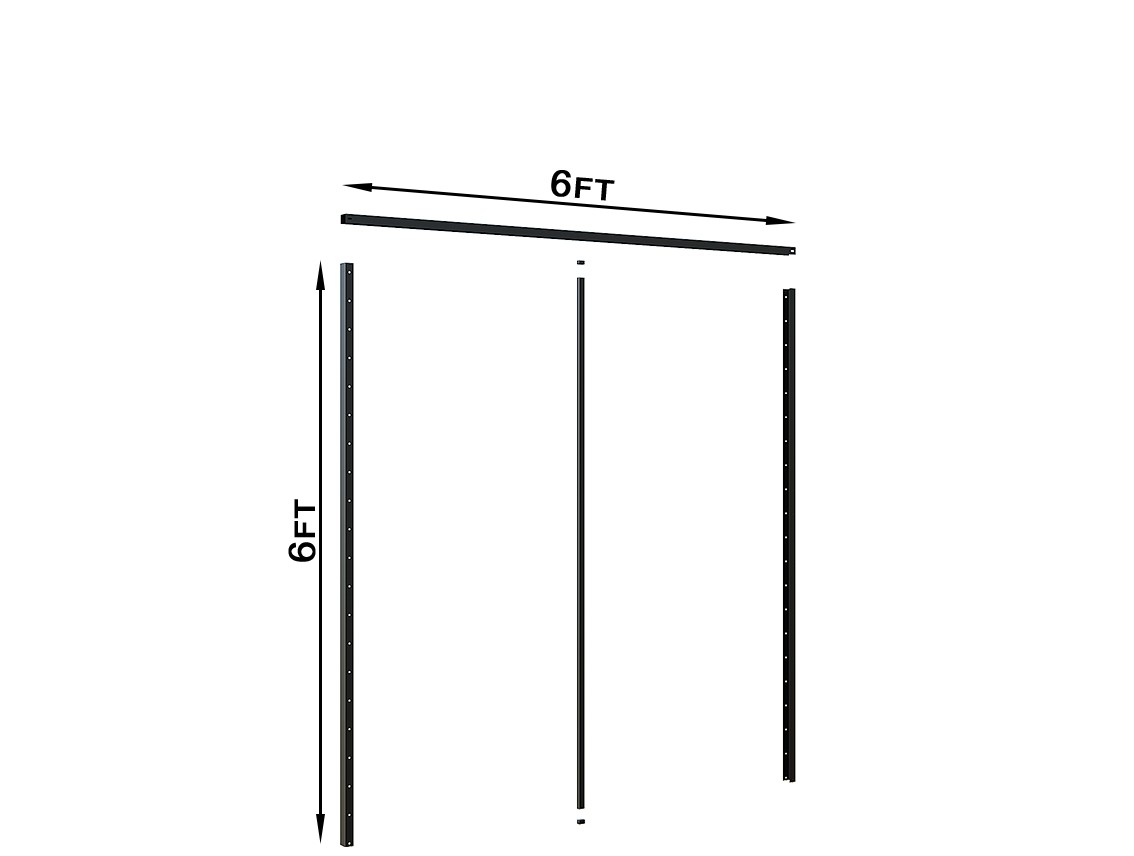 Louvered Fence Frames Black
