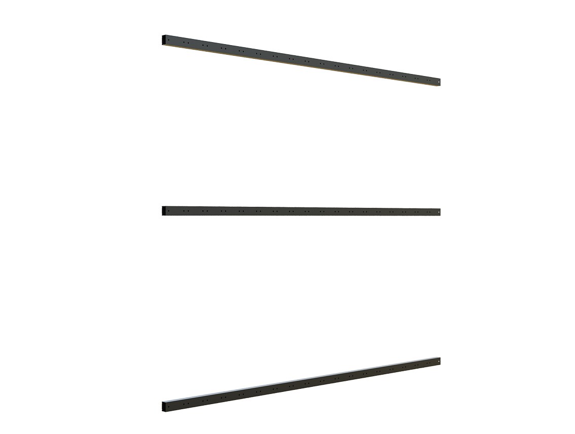 Picket Fence Rails Black