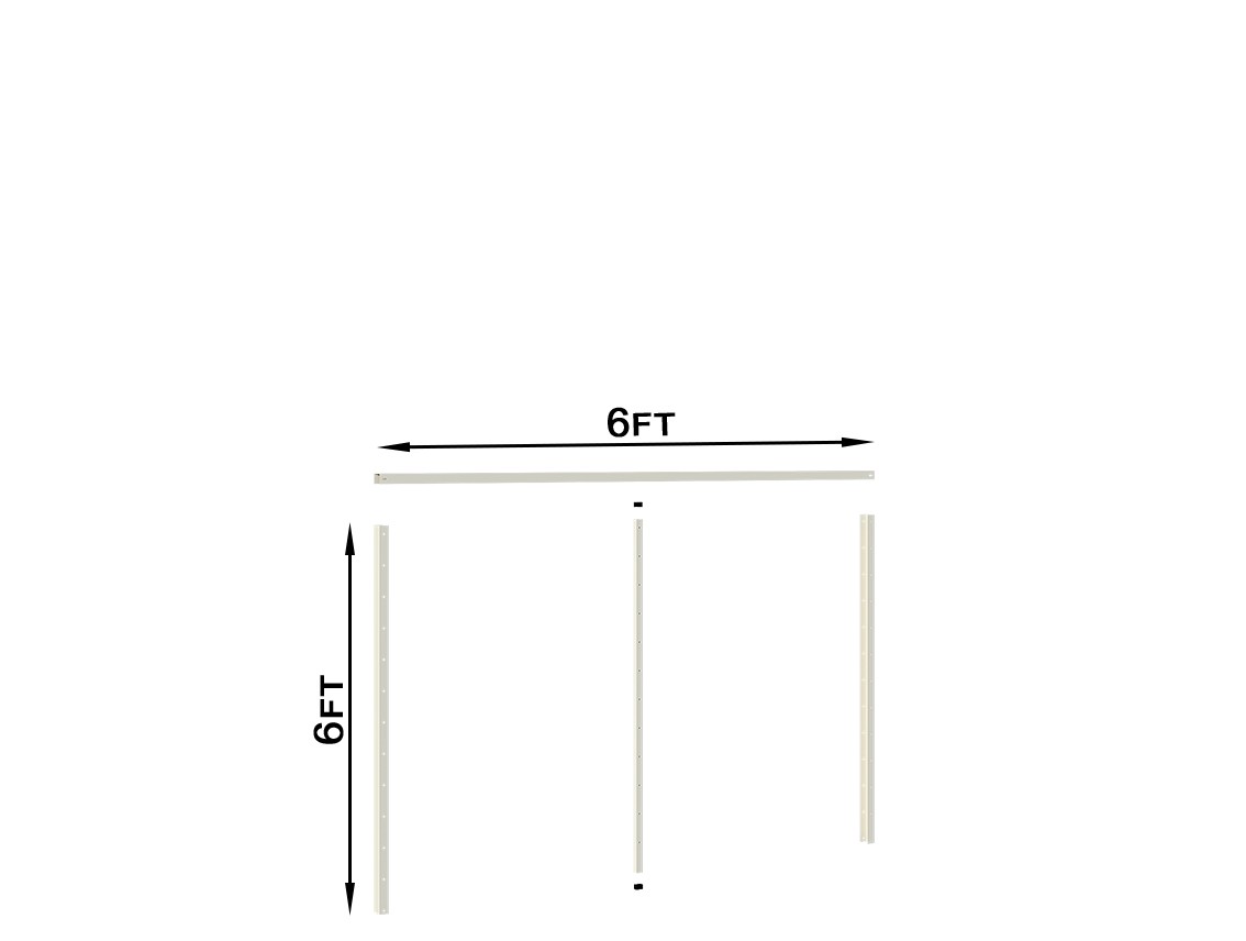 Louvered Fence Frames White